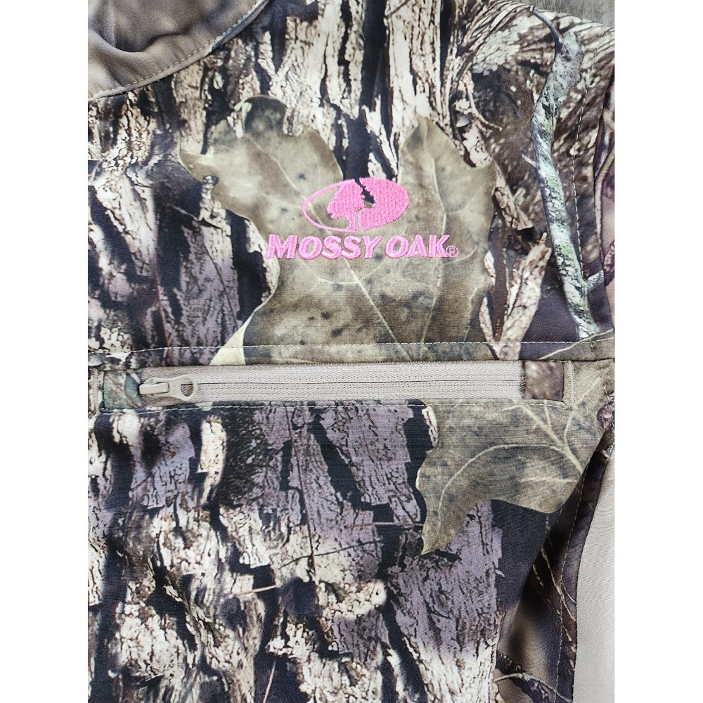 Women's Mossy Oak Hunting Jacket Camouflage Softshell Full Zip Fleece Lined M - Picture 3 of 14